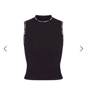 SKIMS x DOLCE & GABBANA Cotton Jersey Mock Neck Tank NWT